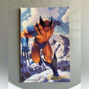 1994 Fleer Marvel Wolverine Masterprints Wall Art - Yellow, Blue, Black